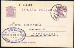 España Spain Entero Postal 69 Matrona 1932 Burgos - Sonstige & Ohne Zuordnung