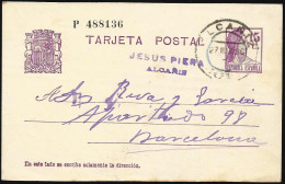 España Spain Entero Postal 69 Matrona 1932 Alcañiz - Autres & Non Classés