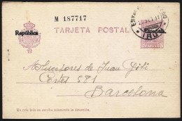 España Spain Entero Postal 61 Alfonso XIII 1933 Irún - Andere & Zonder Classificatie