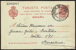 España Spain Entero Postal 47 Matasello 1909 Irún - Autres & Non Classés