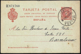 España Spain Entero Postal 47 Matasello 1909 Málaga - Sonstige & Ohne Zuordnung