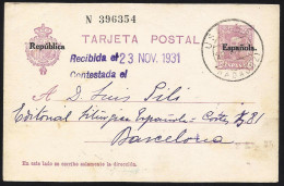 España Spain Entero Postal 61 Alfonso XIII 1931 Usagre - Sonstige & Ohne Zuordnung