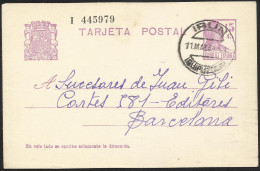 España Spain Entero Postal 69 Matrona 1933 Irún - Autres & Non Classés