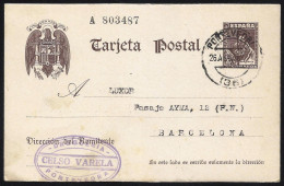 España Spain Entero Postal 83 Cervantes Matasello Pontevedra - Sonstige & Ohne Zuordnung