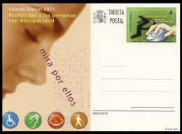 España Spain Entero Postal ( Tarjeta ) 186 2011 Valores Cívicos Discapacidad - Sonstige & Ohne Zuordnung