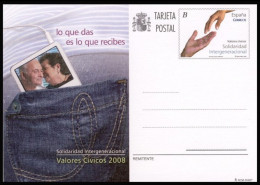 España Spain Entero Postal ( Tarjeta ) 179 2008 Valores Cívicos - Autres & Non Classés