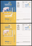 España Spain Entero Postal ( Tarjeta ) 173/74 2006  Exposición Málaga - Andere & Zonder Classificatie