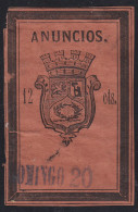 España Spain Fiscal Madrid 1874 Anuncios 12 Cts - Steuermarken