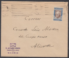 España Spain Franquicias 10 1893 R. Alvarez Sereix En Carta - Franchigia Postale