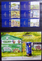 Alderney 2024, Post Boxes, MNH S/S And Stamps Set - Alderney