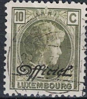 Luxemburg - Dienst/service "waagerechtem Bdr.-Aufdruck „Officiel“ (MiNr: D 155) 1928 - Gest Used Obl - Servizio