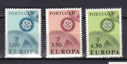 3 Timbres  Europa - CEPT  1967    Portugal Neufs **  N° Yvert & Tellier   1007 - 1008 - 1009  Europa - 1967