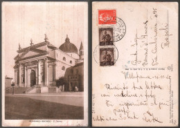 VILLAFRANCA VERONESE - VERONA - 1945 - IL DUOMO - AFFRANCATURA MISTA LUOGOTENENZA REPUBBLICA - Storia Postale