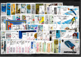 1J310 - LOT DE 70 TIMBRES SPORTS D'HIVER - Invierno