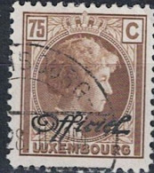 Luxemburg - Dienst/service "waagerechtem Bdr.-Aufdruck „Officiel“ (MiNr: D 163) 1928 - Gest Used Obl - Servizio