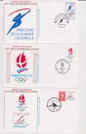 Parcours De La Flamme Olympique De 1992, Paris, Alberville, Pralognan, Courchevel, Les Arcs, Les Menuires, ... ( SN137) - Winter 1992: Albertville