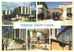 CPSM Paris-Hôpital Saint Louis-Multivues-RARE-Timbre   L2703 - Salute, Ospedali