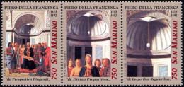 San Marino 1992 MNH CHRISTMAS NAVIDAD RELIGION ART PAINTING - FRANCESKA - Unused Stamps
