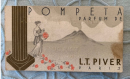 Carte Parfumée POMPEIA L.T PIVER (vue Du Vésuve) - Anciennes (jusque 1960)