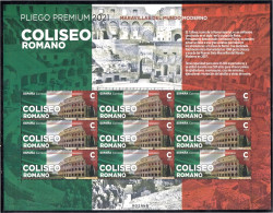 España Pliego Premium 100 2021 Maravillas Del Mundo Moderno Coliseo Romano MNH - Maroc Espagnol