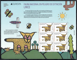 España Pliego Premium 106 2021 Fauna Nacional En Peligro De Extinción Lince Eu - Maroc Espagnol