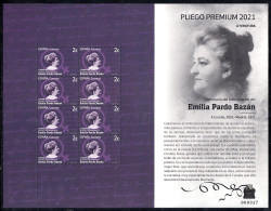 España Pliego Premium 111 2021 Centenario Del Fallecimiento De Emilia Pardo Ba - Maroc Espagnol