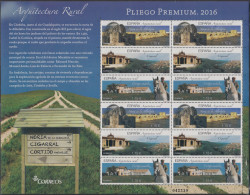 España Pliego Premium 40 2016 Arquitectura Rural MNH - Marruecos Español