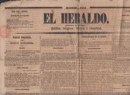 España Spain Timbres De Periódicos Matasello Prefilatélico 19 Oct 1842 Manresa - Otros & Sin Clasificación