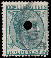 España Spain Telégrafos 196T 1878 - Postage-Revenue Stamps