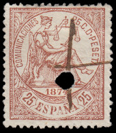 España Spain Telégrafos 147T 1874 - Postage-Revenue Stamps