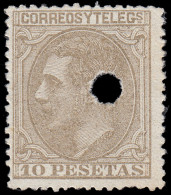 España Spain Telégrafos 209T 1879 MH - Postage-Revenue Stamps