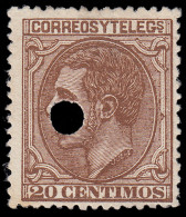España Spain Telégrafos 203T 1879 MH - Postage-Revenue Stamps