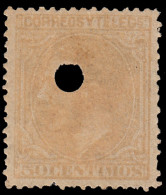 España Spain Telégrafos 206T 1879 MH - Postage-Revenue Stamps