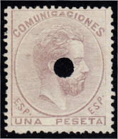 España Spain Telégrafos 127T 1872/73 Comunicaciones - Postage-Revenue Stamps
