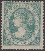 España Spain Telégrafos 19 1867  Isabel II  MH - Fiscali-postali