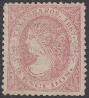 España Spain Telégrafos 20 1867 Isabel II  MH - Steuermarken/Dienstmarken