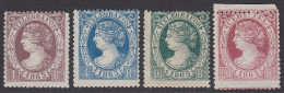 España Spain Telégrafos 9/12 1865 Isabel II Primeros Sellos Dentados MH - Postage-Revenue Stamps