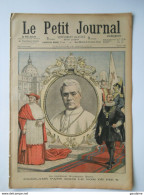 Le Petit Journal N°665 - 16 AOUT 1903 - LE NOUVEAU PAPE PIE X - LA FAMILLE HUMBERT - Le Petit Journal