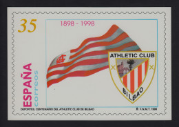 España Tarjetas Del Correo Y De Iniciativa Privada 37 1998 Athletic De Bilbao  - Storia Postale