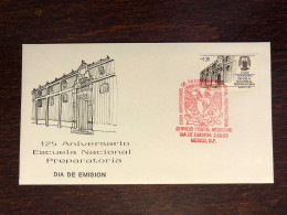 MEXICO FDC COVER 1993 YEAR PREPARATORY SCHOOL ANATOMY HEALTH MEDICINE STAMPS - Mexique