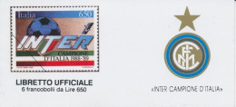 ITALIA REPUBBLICA 1988 INTER CAMPIONE D'ITALIA LIBRETTO UFFICIALE ** MNH - 1981-90: Ungebraucht