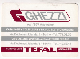 Calendarietto - Ghezzi - Tefal - Torino - Anno 1989 - Tamaño Pequeño : 1981-90