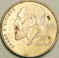 Cyprus - 20 Cents 1991, KM# 62.2 (#3613) - Cyprus