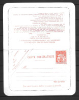 / France:Carte Pneumatique 8,40 Rouge (papier Azuré)n°2623CLPP - Pneumatische Post