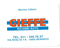 Calendarietto - Gieffe - Ricambi Auto - Neinasco - Torino - Anno 1989 - Small : 1981-90