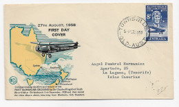 3852 Carta  , Townsville 1958 , Avion, Aereo , - Covers & Documents