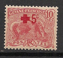 GUYANE - 1915 - N°YT. 74 - Croix Rouge - Neuf Luxe ** / MNH / Postfrisch - Neufs