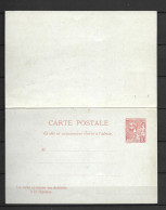 / Monaco: 10c. Rouge(verdâtre) AVEC REPONSE PAYEE (1901) - Interi Postali