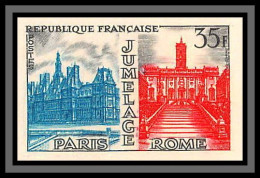 France N°1176 Jumelage Paris-Rome Hotels De Ville Non Dentelé ** MNH (Imperf) Cote Maury 40 Euros - 1951-1960