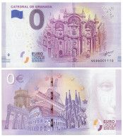 Billete  Souvenir De Cero Euros Catedral De Granada - [ 7] Fautés & Variétés